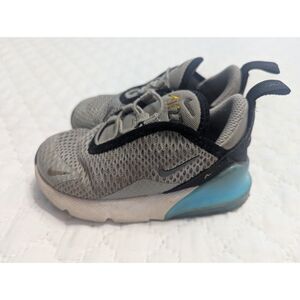 🌀 Nike Air Max 270 Baby Toddler Shoes Blue/Grey Size 8C